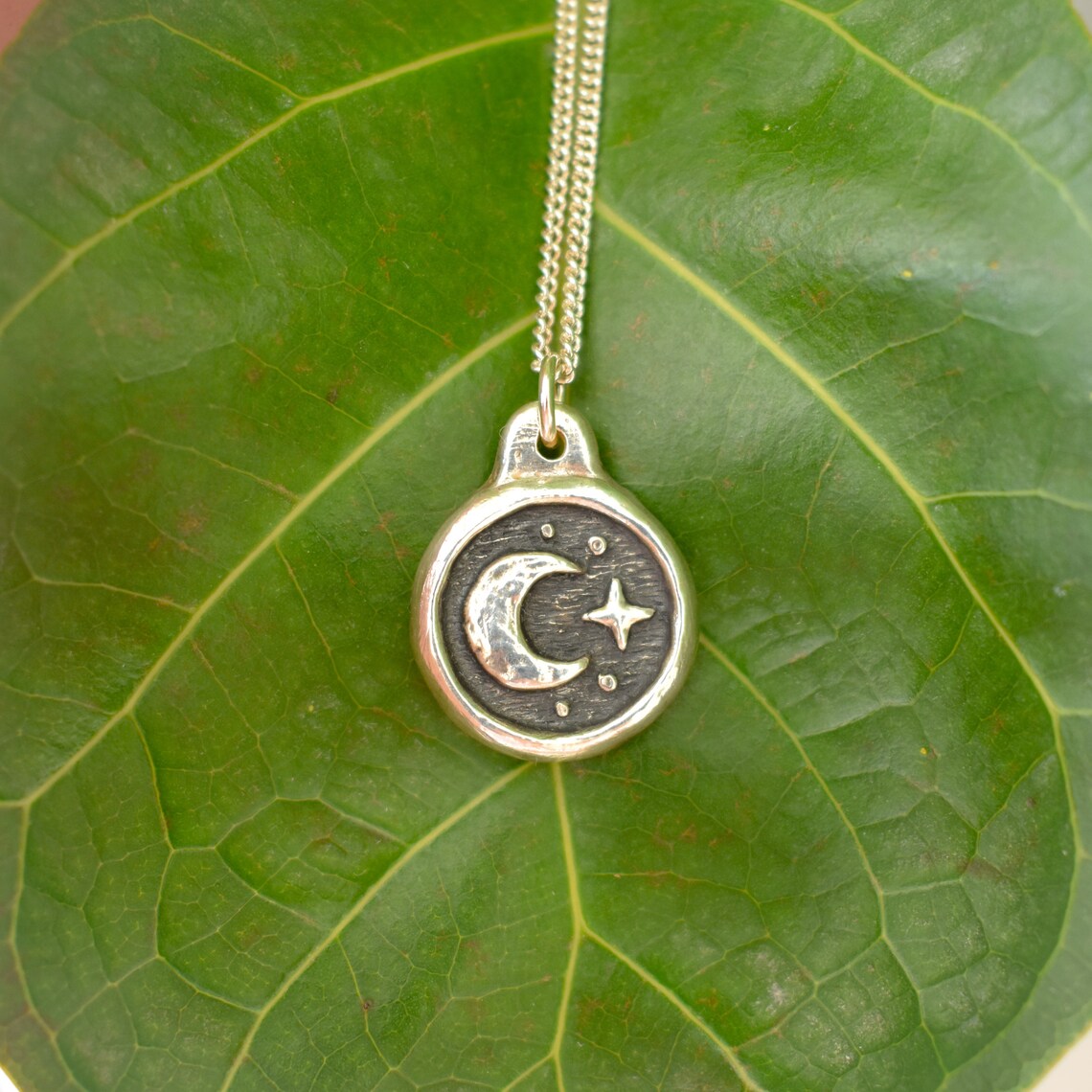 Moon and Stars Pendant Necklace