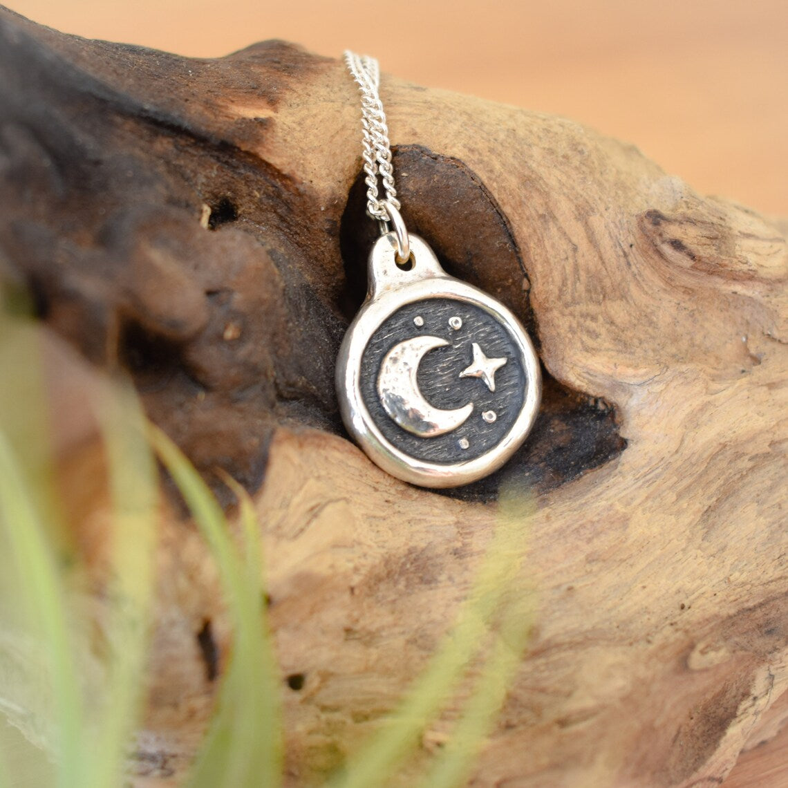 Moon and Stars Pendant Necklace