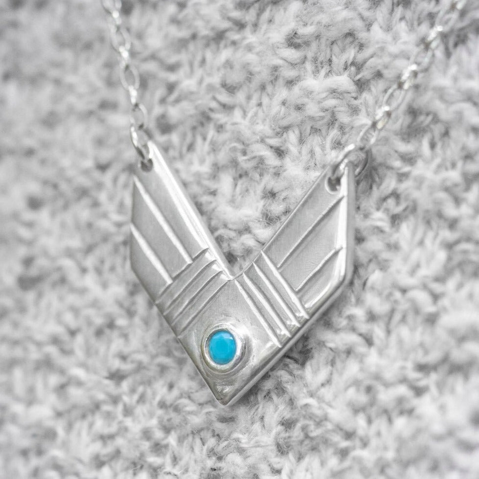 Aztec Arrow Fine Silver Pendant Necklace